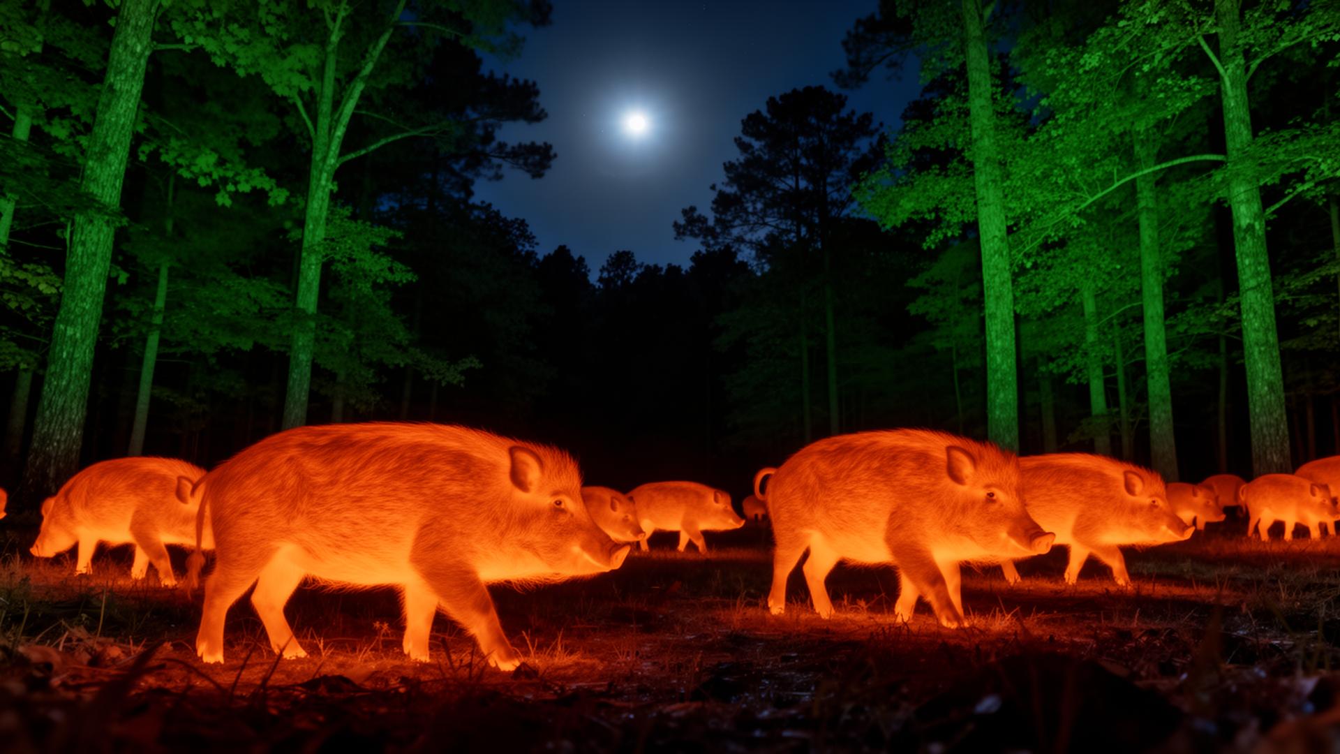 Georgia wildlife at night with thermal imaging
